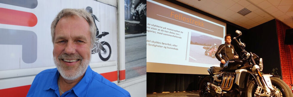 Perhaps the industry's most important influencers, such as Eddi Mathisen (left) of Førerutvikling.no, are present together with the knowledge environments, represented here by Tore Johansen (right) from the Safety Forum. 