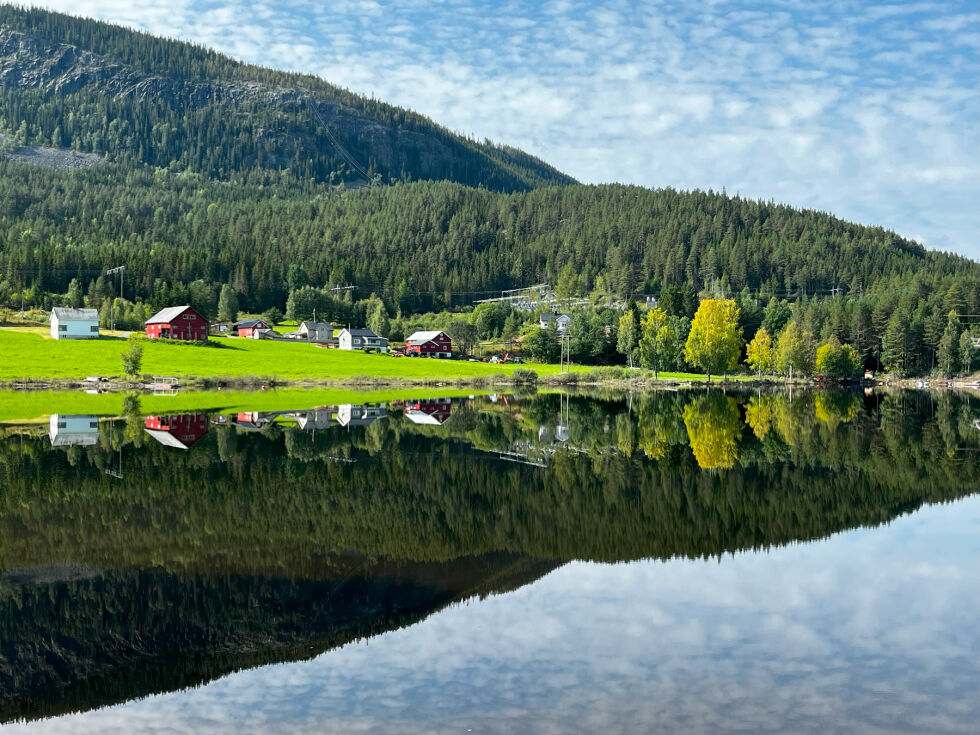 Stemningsbilde av nydelig natur med flott vær.